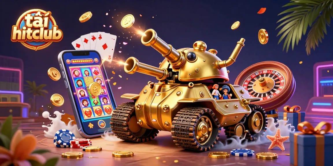 Play dynamic slot games and access tải hitclub fun within an engaging casino scene.