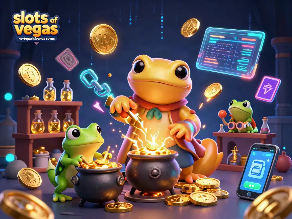 Engage with the slots of vegas no deposit bonus codes scene filled with golden alchemy and crypto elements.