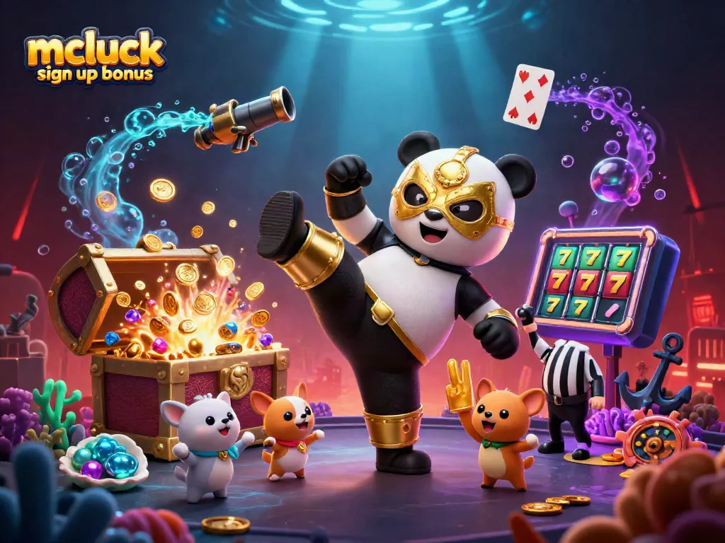 Experience the thrill of the mcluck sign up bonus with exciting casino action and animated characters.