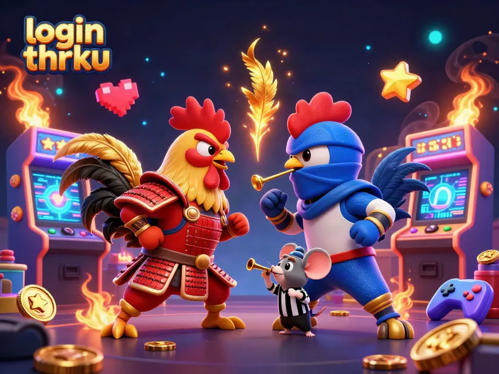 Join the thrilling showdown between roosters and arcade fun while login thrku and win big!