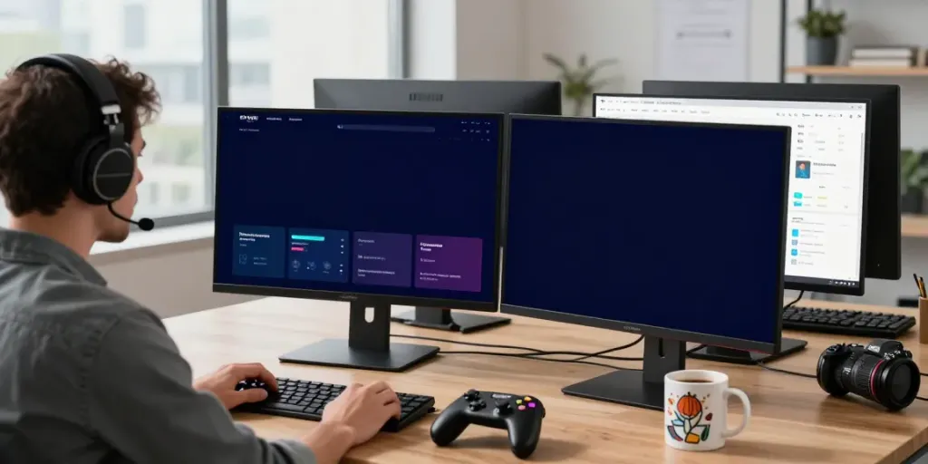 Interactive user engaging on cika4d digital entertainment platform with vibrant graphics