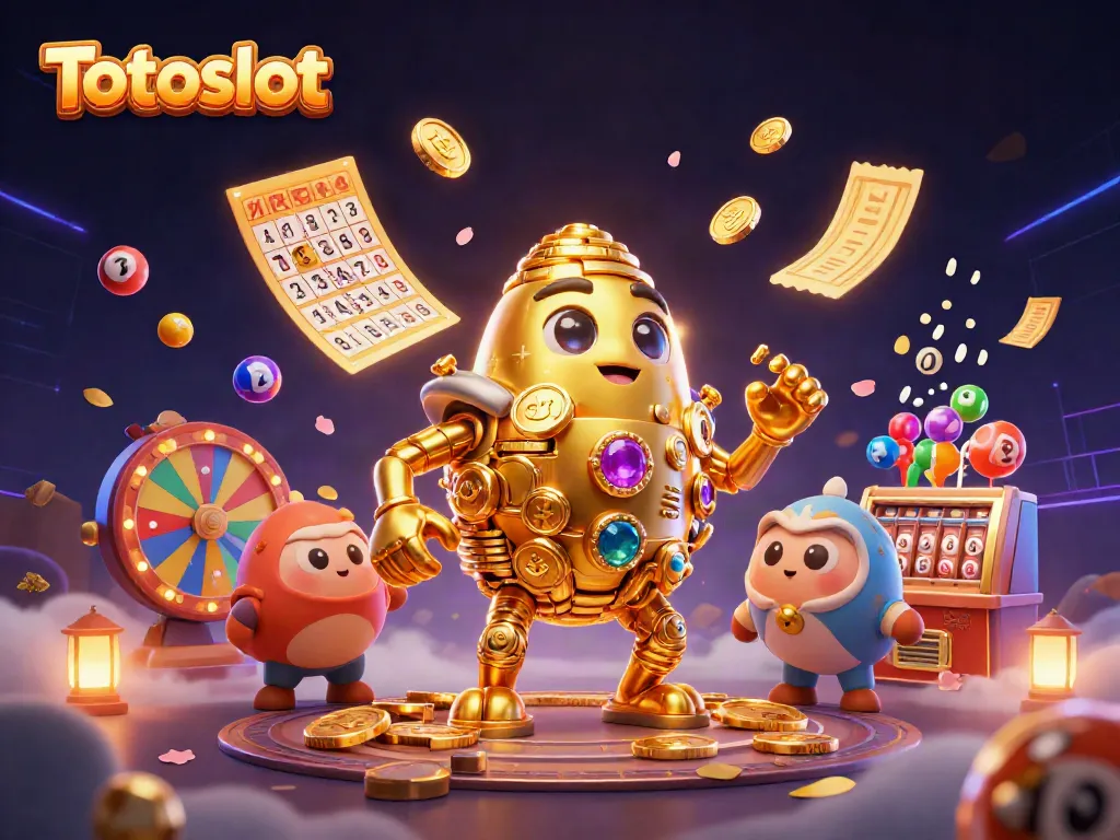 Totoslot menghadirkan golem emas kuno dan elemen lotere yang dinamis, menciptakan suasana perjudian yang menegangkan.