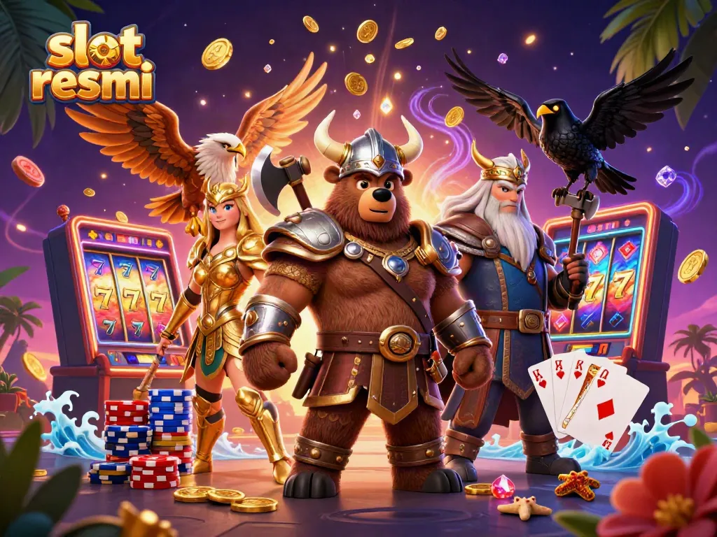 Experience the excitement of slot resmi with vibrant 3D characters and dazzling casino elements.