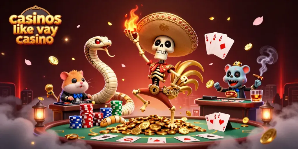 Play exciting casino games like Yay Casino with this vibrant, colorful 3D illustration of animated characters.