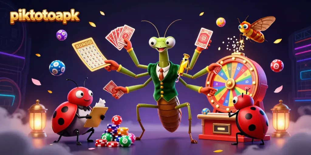 Engage with the exciting piktotoapk casino experience featuring a lively scene with vibrant elements.