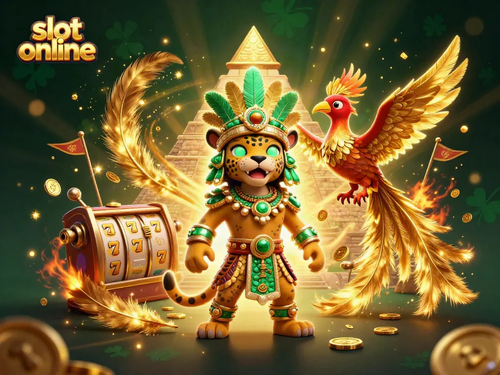 Spin the slot online reels with vibrant characters surrounded by gold and lucky symbols.