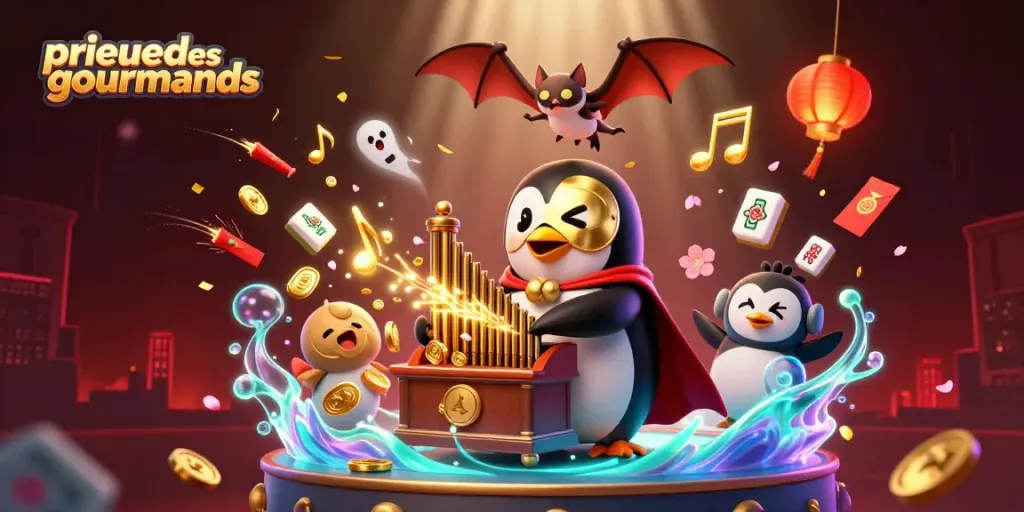 Experience the excitement of prihuredesgourmands with interactive casino elements in a colorful 3D scene.