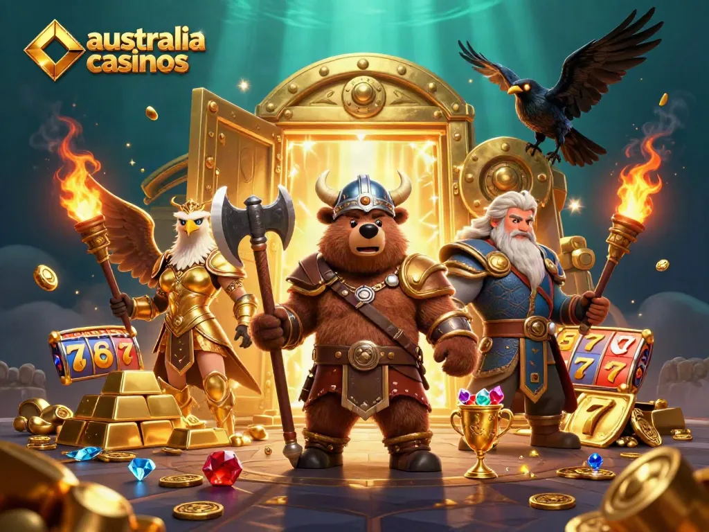 Engage with vibrant action at australia casinos featuring dynamic 3D characters amid riches and game elements.