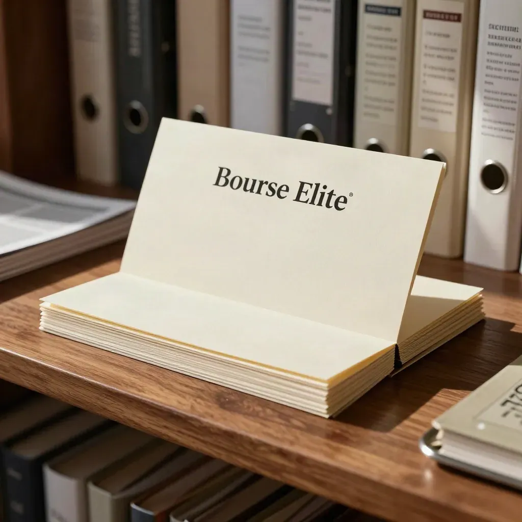 Ivory alert cards on walnut with soft daylight and blurred archive shelves.