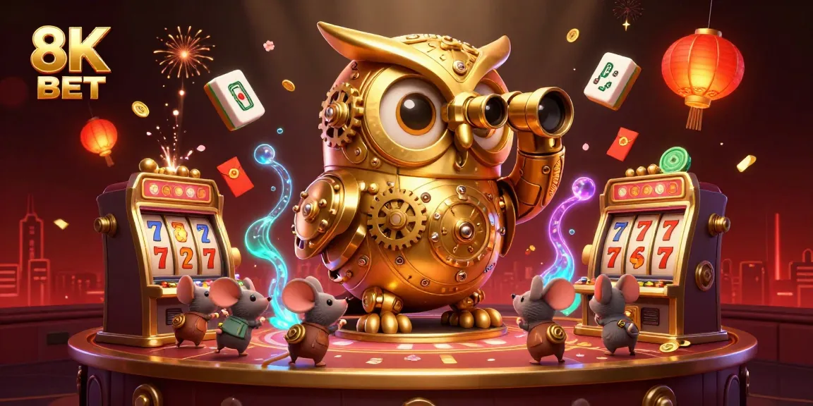Experience the excitement of 8K BET with captivating characters and dynamic casino elements.