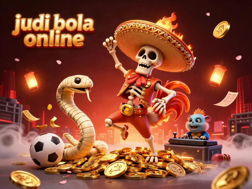 Experience the thrill of judi bola online with lively characters and dynamic football elements.