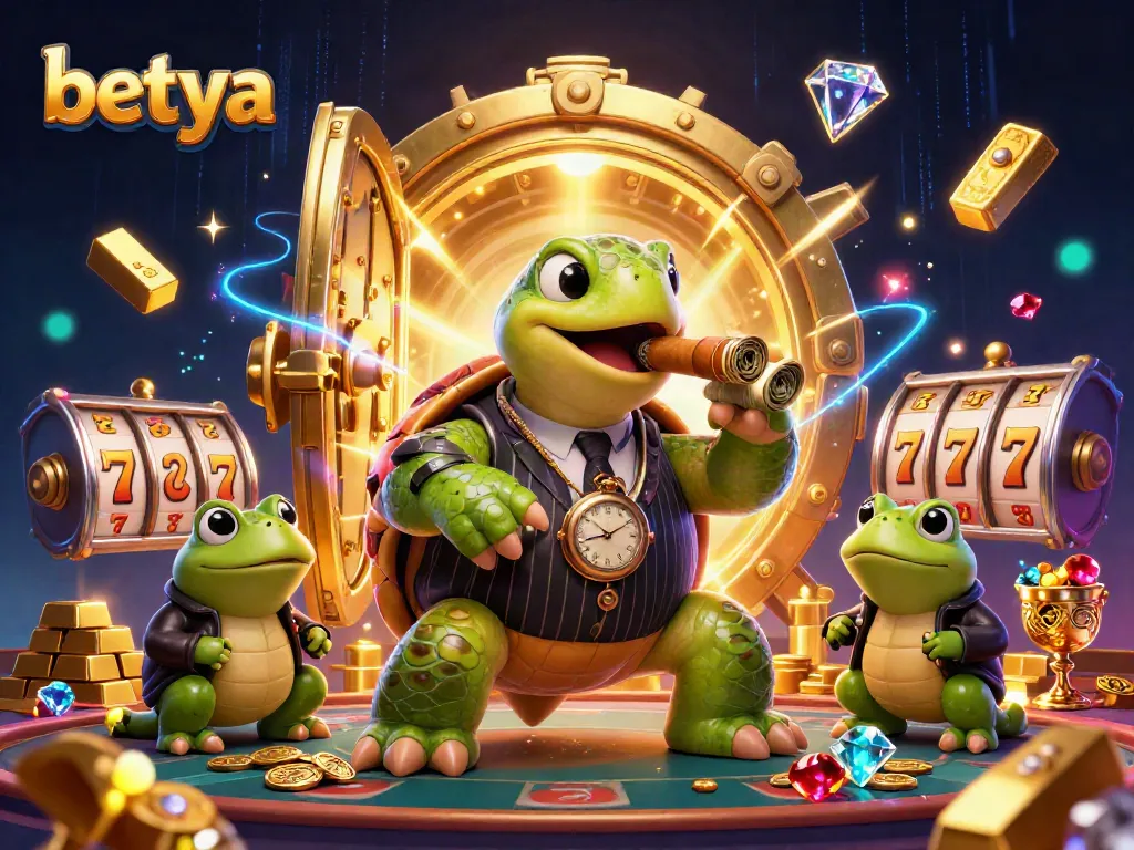 Experience thrilling action at Betya casino with a dynamic illustration of vibrant gaming characters and elements.