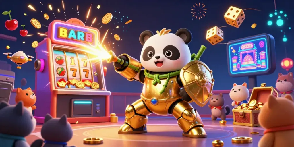 Bidding on exciting slot games with bosjoko in a vibrant casino arena filled with fun.