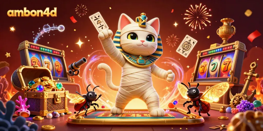 Experience high-stakes fun with ambon4d's thrilling casino games featuring vibrant characters and action.