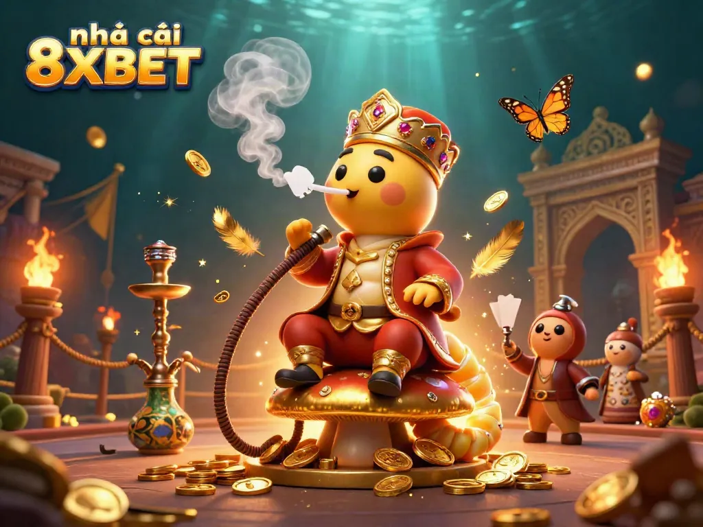 Enter the enchanting world of nhà cái 8XBET with a vibrant 3D casino illustration showcasing dynamic gaming elements.