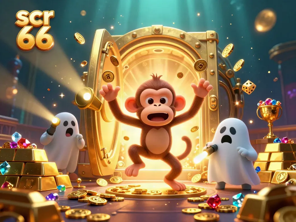 Experience the enchanting world of scr 66 with a playful poltergeist, gold treasures, and a curious puppy.
