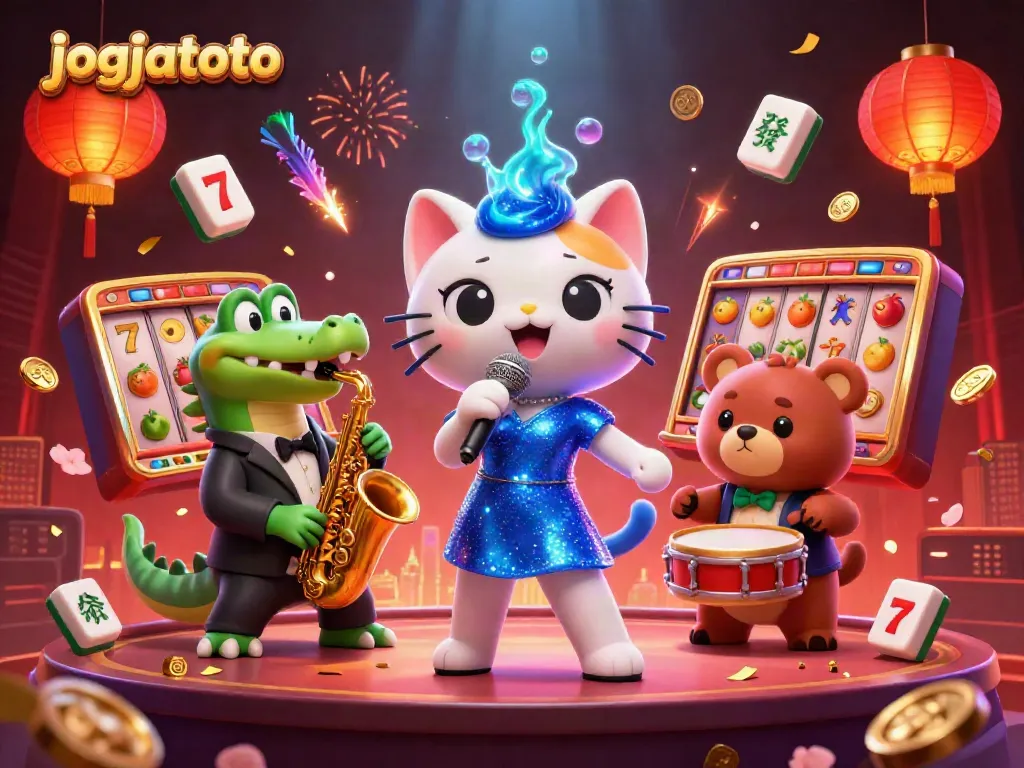 Experience the excitement of jogjatoto with vibrant casino characters and dynamic gaming elements.