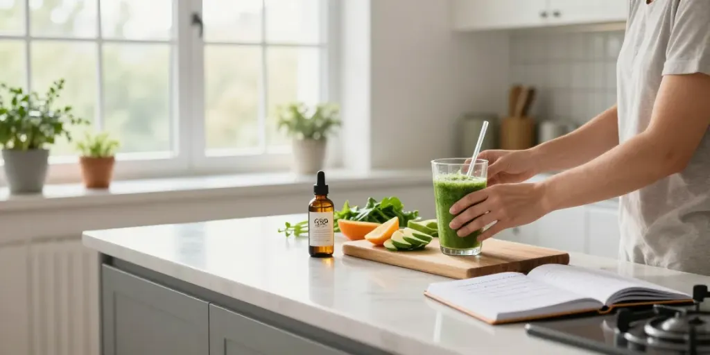 budget cigarette and top smokes Australia featured in an inviting wellness scene with CBD oil and fresh organic ingredients.
